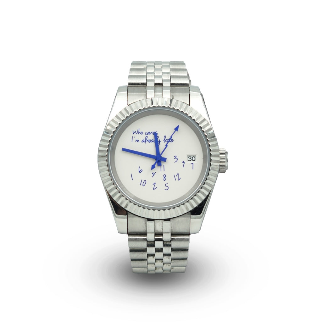 🎁 Who Cares I M Already Late Dress Watch (100% off)