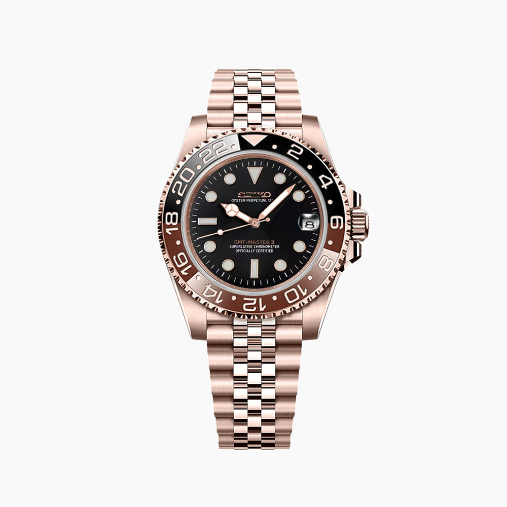 🎁 Brown Black Rose Gold GMT (100% off)