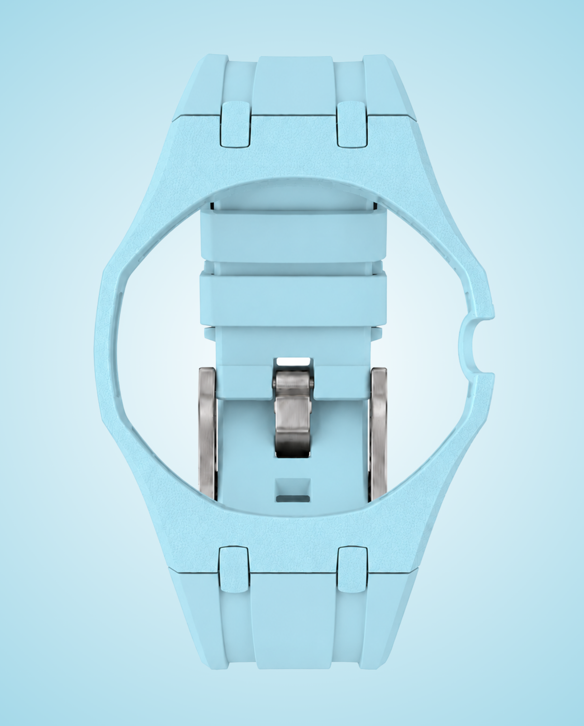 Silicone Bracelet Blue Contrast