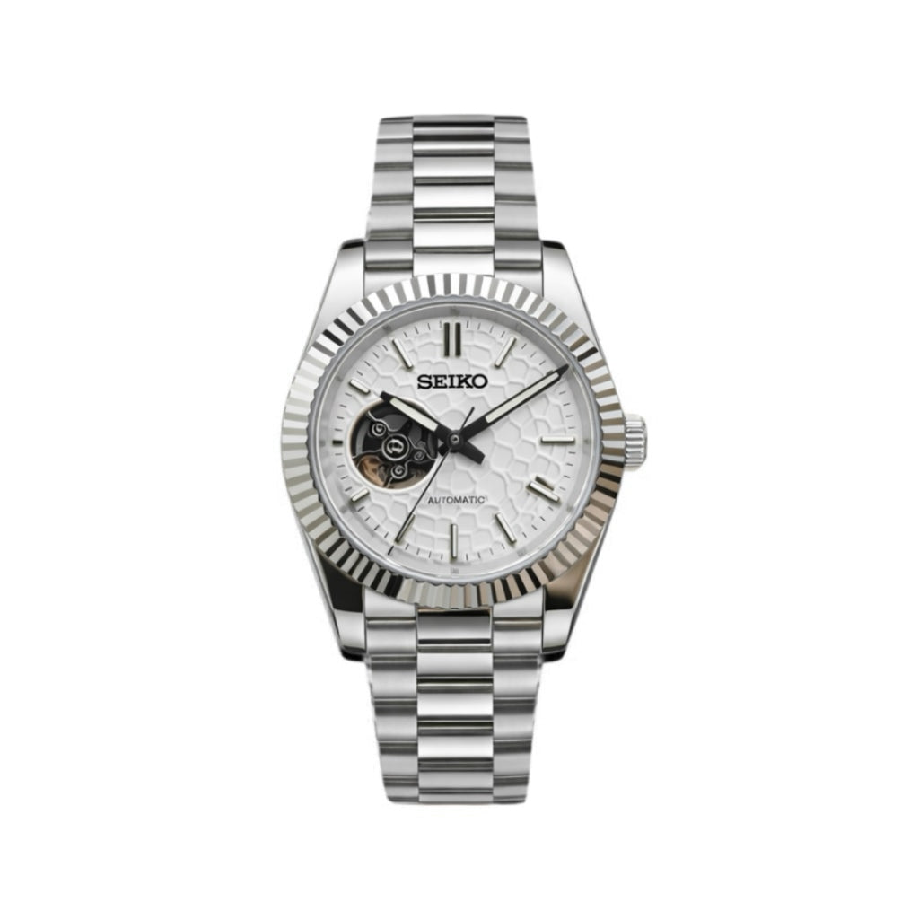 🎁 Silver Textured Dial Dress Watch (100% off)