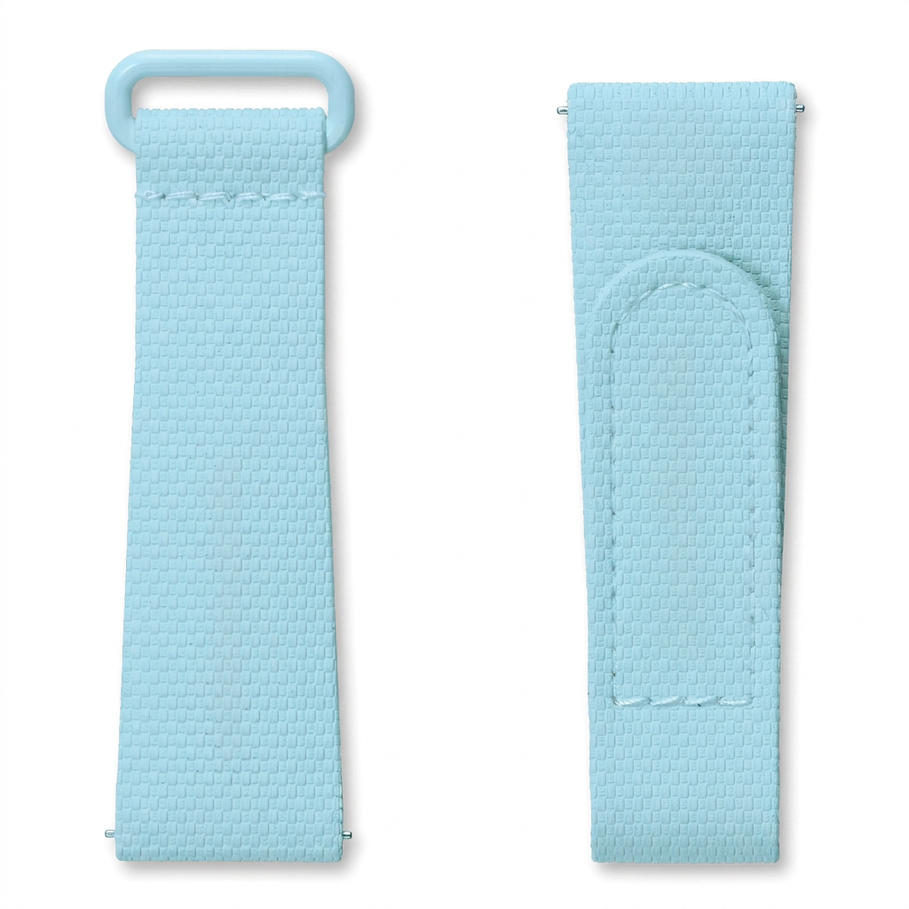 🎁 STRAP LIGHT BLUE/WHITE RUBBER (100% off)