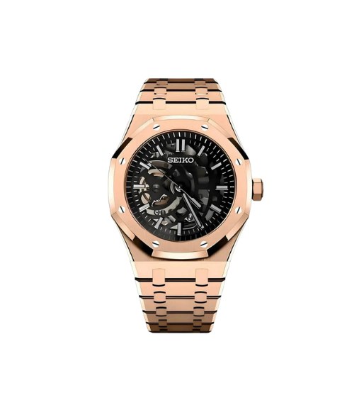 Rose Gold Skeleton Sports Watch 2