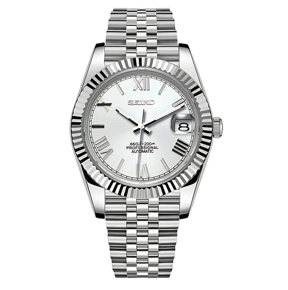 Roman Silver Dress Watch
