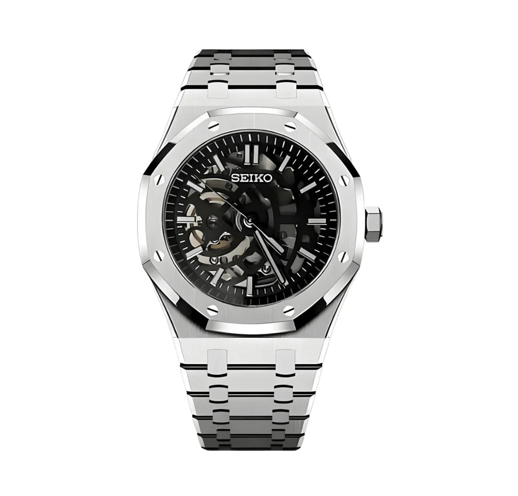 Silver Skeleton Sports Watch