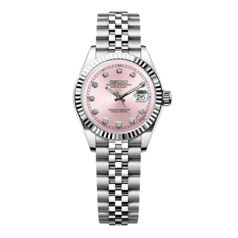 🎁 Royal Pink Jewel Dial Dress Watch (100% off)